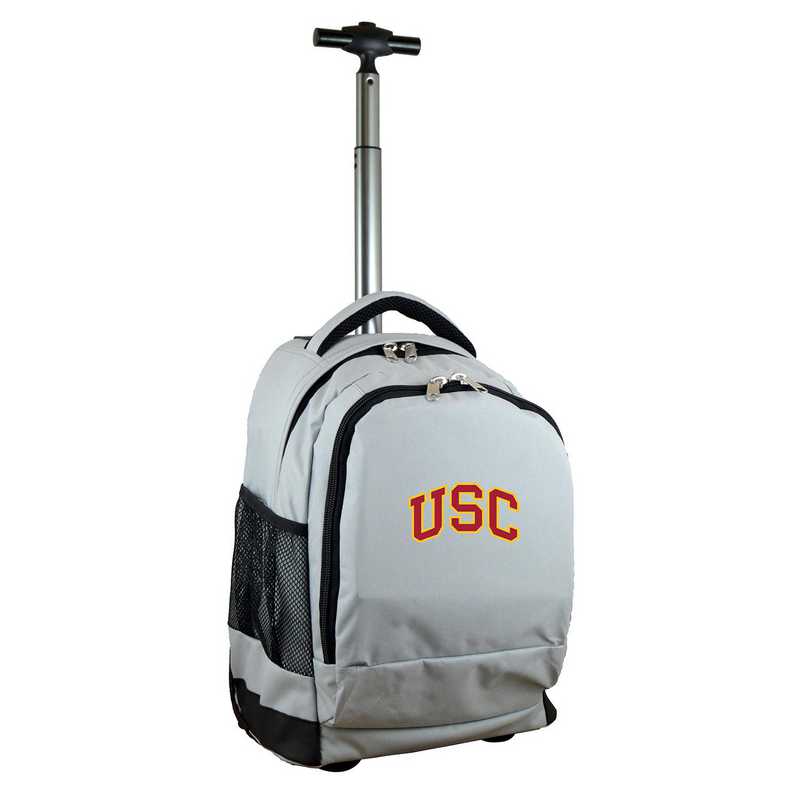 CLSCL780-GY: NCAA Southern Cal Trojans Wheeled Premium Backpack